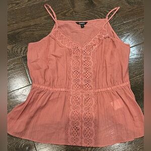 Express Coral Lace Detail Camisole